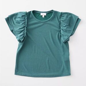 Willow & Root Girls Ruffle Top